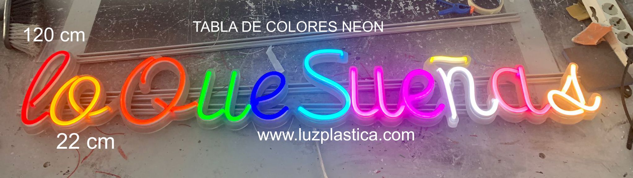 Lo Que Sue As Rotulo Ref Carta Colores Neon Profesionales Luz