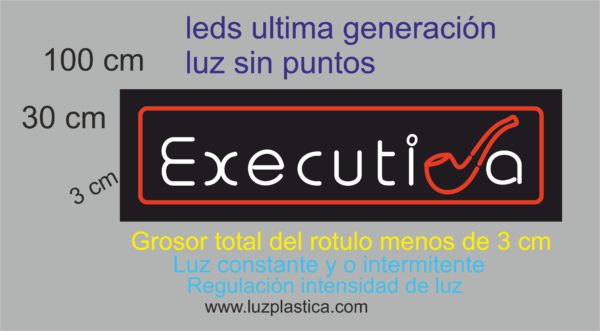 EXECUTIVA  Rótulos neón led-cristal 100X30 ref P-2067-1 PLANCHA - Imagen 7