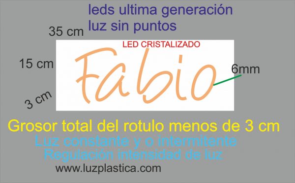 FABIO Rótulos neón led-cristal ref P-2069-1 PLANCHA - Imagen 7