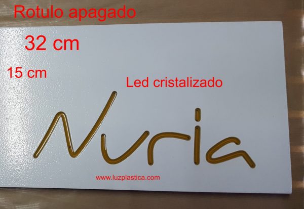 NURIA Rótulos neón led-cristal 32X22 cm ref A-2075-0-1 PLANCHA - Imagen 4