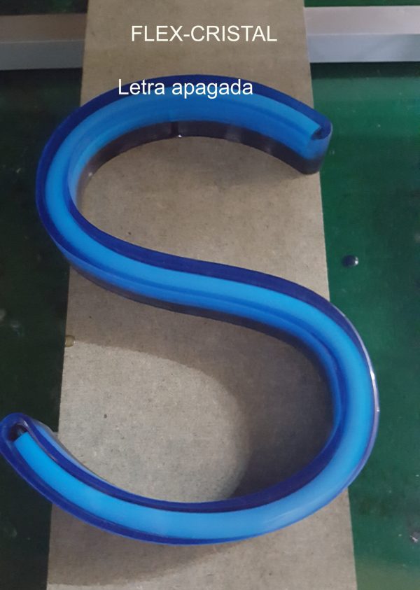 LETRA NEON FLEX-CRISTAL  S 20 cm alto x14 cm largo - Imagen 7